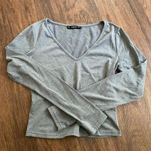 SHEIN Long Sleeve Crop Top